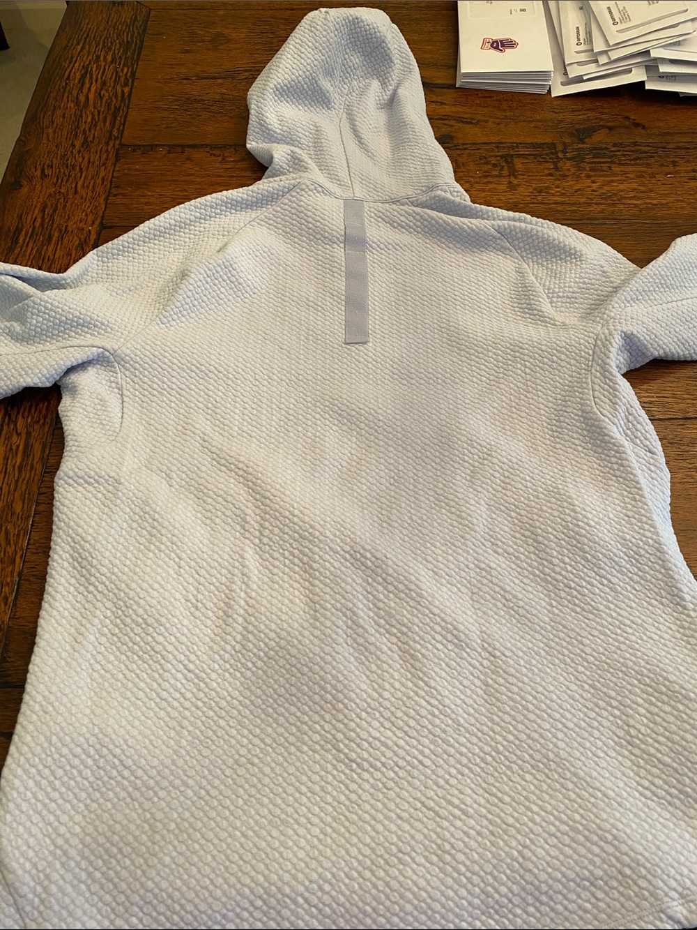Lululemon Mens Textured Light blue Hoodie Tunic - Picture 2 of 2